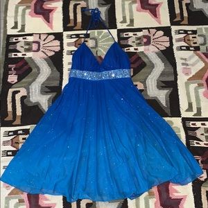 Ombré blue sparkly cocktail dress